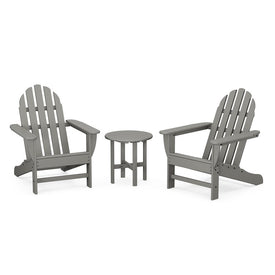 Classic Adirondack Three-Piece Set - Slate Gray