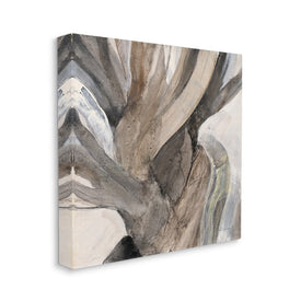 Twisted Driftwood Abstract Tree Bark Brown Neutral 36" x 36" Gallery Wrapped Wall Art