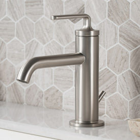 Ramus Single Handle Bathroom Sink Faucets with Lift Rod Drain 2-Pack