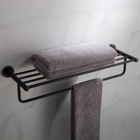 Elie Bathroom Shelf with Towel Bar