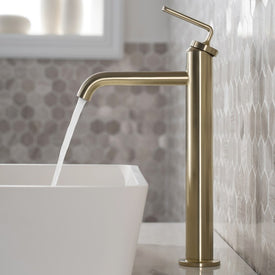 Ramus Single Handle Bathroom Vessel Sink Faucet with Pop-Up Drain