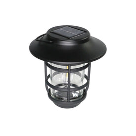 Nottingham Aluminum Solar Hanging Coach Light - Black 2-Pack