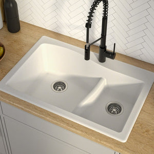 KGD-442WHITE-PST1-WH Kitchen/Kitchen Sinks/Undermount Kitchen Sinks