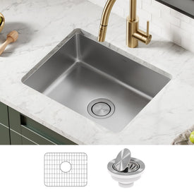 Dex 21" Undermount 16-Gauge Antibacterial Stainless Steel Single Bowl Kitchen Sink