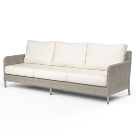 Manhattan Sofa with Cushions with Self Welt - Linen Canvas