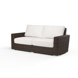 Montecito Loveseat with Cushions with Self Welt - Canvas Flax