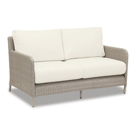 Manhattan Loveseat with Cushions with Self Welt - Linen Canvas