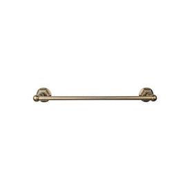 Edwardian 18" Single Towel Bar with Hex Backplate - German Bronze
