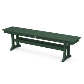 Farmhouse Trestle 65" Bench - Green
