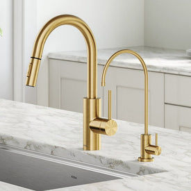 Oletto Pull Down Kitchen Faucet and Purita Water Filter Faucet Combo