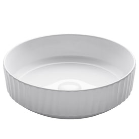 Viva 15-3/4" D x 4-3/4" H Round White Porcelain Bathroom Vessel Sink