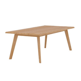La Costa Rectangular 84 inch Wide Teak Plank Outdoor Dining Table