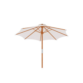 Market 118" Diameter Teak Umbrella