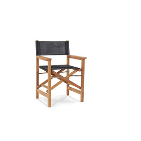 Director's Teak Folding Chair in Black
