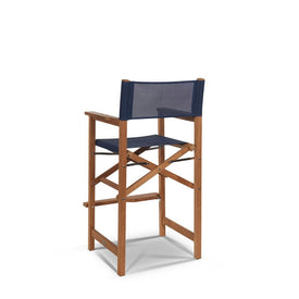 Captains Bar Stool with Navy Sling