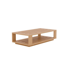 Qube Rectangular Teak Outdoor Coffee Table