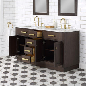 CH60D-0614BK Bathroom/Vanities/Double Vanity Cabinets with Tops