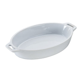 9" Ceramic Oval Baking Dish - White