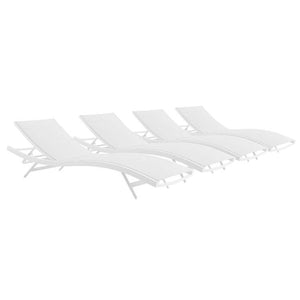 EEI-4039-WHI-WHI Outdoor/Patio Furniture/Outdoor Chaise Lounges