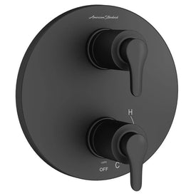 Studio S Two-Handle Integrated Shower Diverter Trim Only with Lever Handles - Matte Black