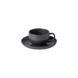 Pacifica 7 Oz Tea Cup and Saucer - Seed Gray