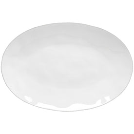 Livia 18" Oval Platter - White