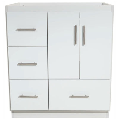 Product Image: Simplicity Slab 30"W x 21"D x 34.5"H Single Bathroom Vanity Cabinet Only with Left Drawers