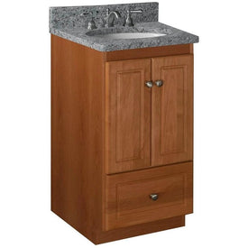 Simplicity Ultraline 18"W x 21"D x 34.5"H Single Bathroom Vanity Cabinet Only with No Side Drawers