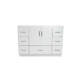 Simplicity Slab 48"W x 21"D x 34.5"H Single Bathroom Vanity Cabinet Only with Side Drawers