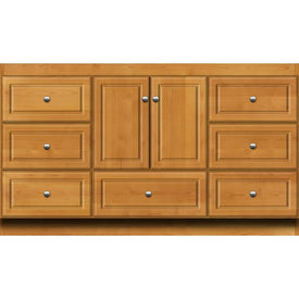 Simplicity Ultraline 60"W x 21"D x 34.5"H Double Bathroom Vanity Cabinet Only with Side Drawers