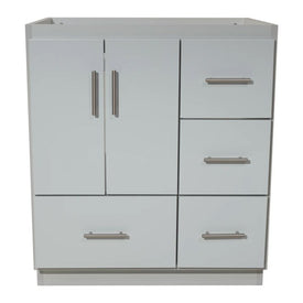 Simplicity Slab 30"W x 21"D x 34.5"H Single Bathroom Vanity Cabinet Only with Right Drawers