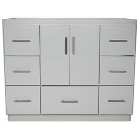 Simplicity Slab 42"W x 21"D x 34.5"H Single Bathroom Vanity Cabinet Only with Side Drawers