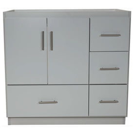 Simplicity Slab 36"W x 21"D x 34.5"H Single Bathroom Vanity Cabinet Only with Right Drawers