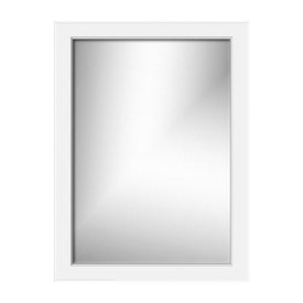 Simplicity 24"W x .75"D x 32"H Framed Mirror Rounded Satin White