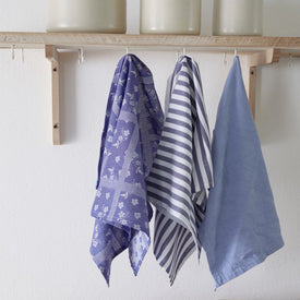 Flowers 100% Cotton Kitchen Towels Set of 2 - Blueberry