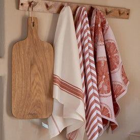 Stripes 100% Cotton Kitchen Towels Set of 2 - Orange