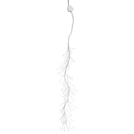 144-Count White LED Snow Falling Branch Mini Christmas Light Set with 5' Silver Wire