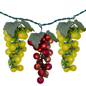 100-Count Yellow and Red Grape Clusters Christmas Light Set with 5' Green Wire