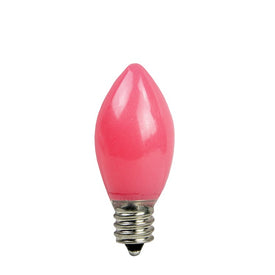 Replacement Opaque Pink LED C7 Christmas Light Bulbs Pack of 4