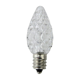 Replacement Pure White Faceted LED C7 Christmas Light Bulbs 25-Pack