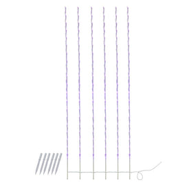 240-Count Purple LED Lighted Branch Patio Christmas Light Stakes with 8.5' White Wire
