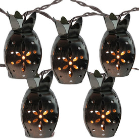 10-Count Pineapple Novelty Christmas Light Set with 7.5' Brown Wire