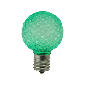 Replacement Green Faceted LED G40 Christmas Replacement Bulbs 25-Pack