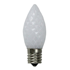Replacement Pure White Faceted LED C9 Christmas Bulbs 25-Pack