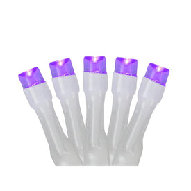 20-Count Purple Battery-Operated LED Wide-Angle Christmas Light Set with 9.5' White Wire