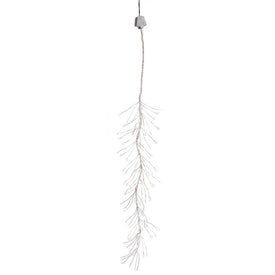 144-Count White Pre-Lit LED Mini Snow Branch Christmas Light Set with 5' Silver Wire