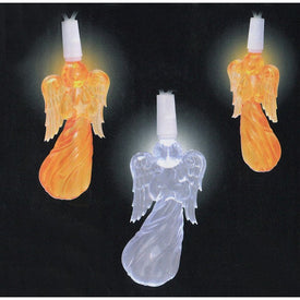 20-Count Orange and Pure White LED Angel Novelty Christmas Light Set with 9.5' White Wire