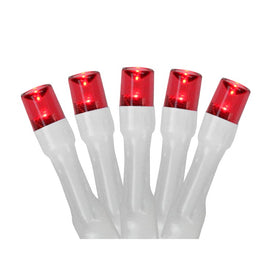 20-Count Red Battery-Operated LED Wide-Angle Mini Christmas Light Set with 9.5' White Wire