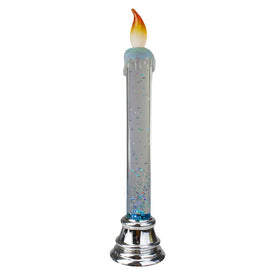 9.25" Glittered LED Flameless Christmas Candle