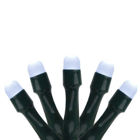 15-Count White Battery-Operated LED Micro Rice Christmas Light Set with 6' Green Wire